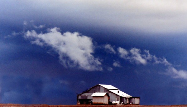 Cloud Over Barn Threatening Thunderstorm