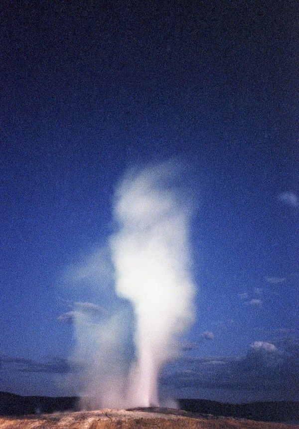Old Faithful at Night-- Yellowstone
